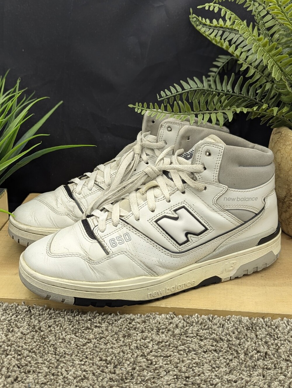 New Balance 650R Aime Leon Dore White Gray 2021 Mens Sz 11 Leather Hi Top Shoes